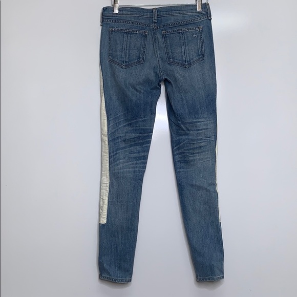 RAG & BONE Relay Skinny Racer Patch Denim Jeans - Picture 7 of 11